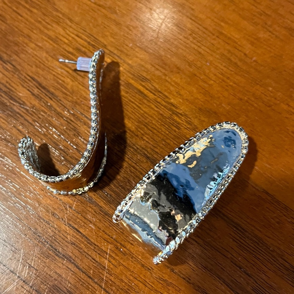 Hammered Gold Post Earrings